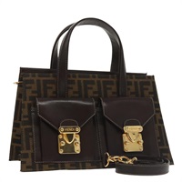 【原宿店限定】フェンディ FENDI ハンドバッグ ズッカキャンバス 2way ブラウン ブラック レディース 101320SAV