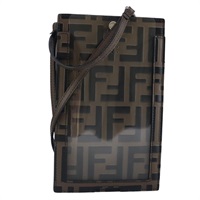 【原宿店限定】フェンディ FENDI ポーチ ズッカキャンバス スマホホルダー ブラウン ブラック 7AR737 A5TL レディース 97888V