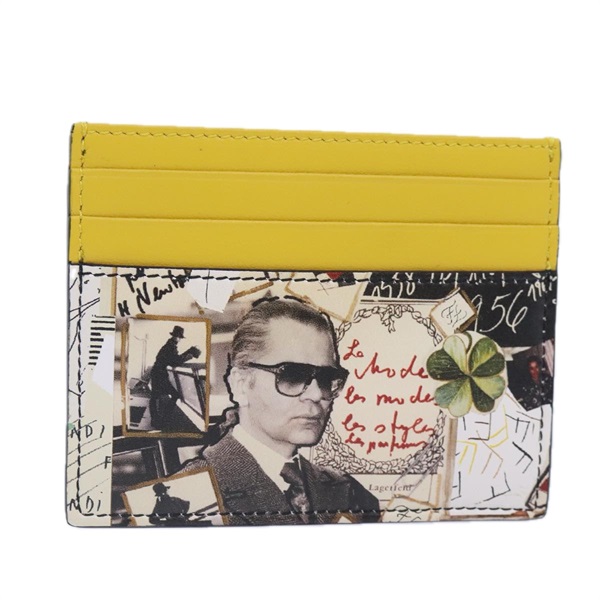 【原宿店限定】フェンディ FENDI カードケース レザー イエロー レディース ac3270V
