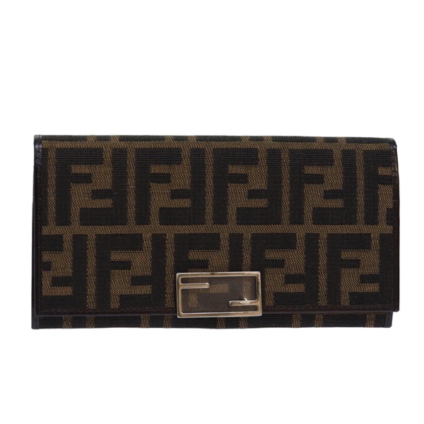 【原宿店限定】フェンディ FENDI 長財布 ズッカキャンバス ブラック ブラウン レディース am6788