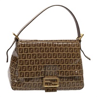 【原宿店限定】フェンディ FENDI マンマバゲット ショルダーバッグ ズッキーノキャンバス ベージュ レディース am6583V