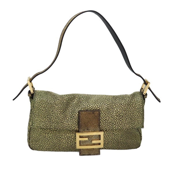 【原宿店限定】フェンディ FENDI マンマバゲット ショルダーバッグ キャンバス ゴールドトーン 40883613 レディース 74891AV