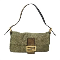 【原宿店限定】フェンディ FENDI マンマバゲット ショルダーバッグ キャンバス ゴールドトーン 40883613 レディース 74891AV