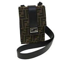 【原宿店限定】フェンディ FENDI ショルダーバッグ ズッカキャンバス ブラウン ブラック 7AR871 レディース 31851AV