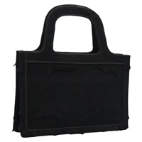【原宿店限定】クリスチャンディオール Christian Dior ブックトート ミニ トートバッグ キャンバス ブラック レディース 102047AV