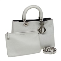 【原宿店限定】クリスチャンディオール Christian Dior ハンドバッグ ディオリッシモ レザー 2way ホワイト レディース am6412AV