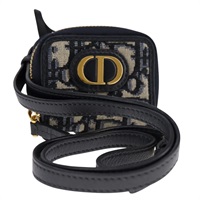 【原宿店限定】クリスチャンディオール Christian Dior ストラップ ネックストラップ フォンフォルダー トロッターキャンバス ネイビー レディース 108927