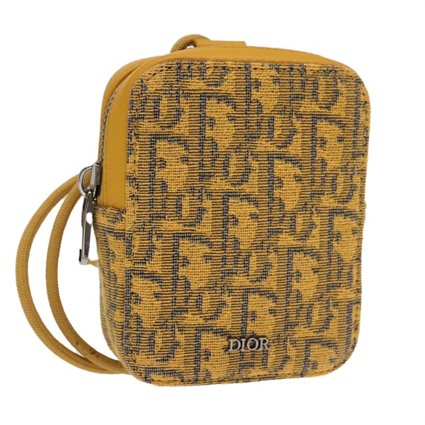 【原宿店限定】クリスチャンディオール Christian Dior ショルダーバッグ トロッターキャンバス イエロー シルバー レディース 100623V