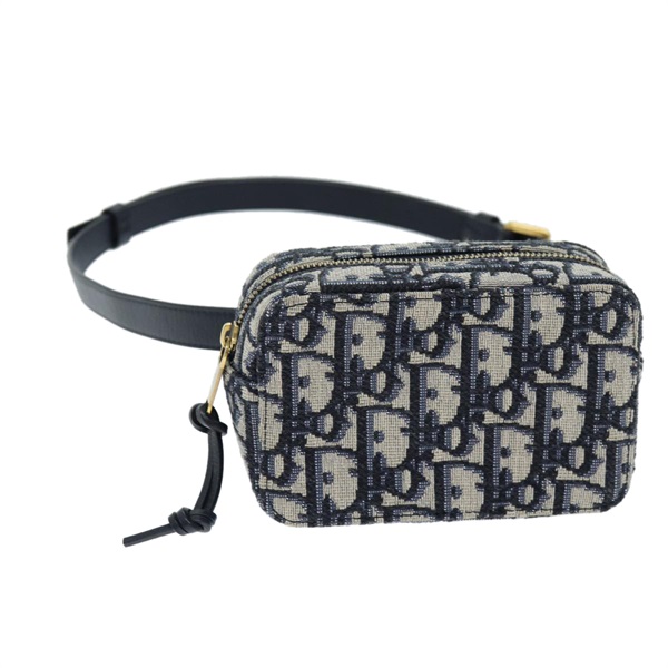 【原宿店限定】クリスチャンディオール Christian Dior ウエストバッグ トロッターキャンバス ネイビー レディース 73251AV