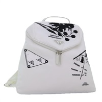 【原宿店限定】プラダ PRADA バックパック ナイロン ホワイト シルバー 1BZ072 レディース 91414AV