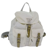 【原宿店限定】プラダ PRADA バックパック ナイロン ホワイト シルバー レディース 85291V