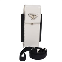【原宿店限定】プラダ PRADA 携帯ケース パテントレザー ホワイト レディース 75214V