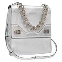 【原宿店限定】プラダ PRADA ハンドバッグ チェーン レザー 2way シルバー レディース BD055AV