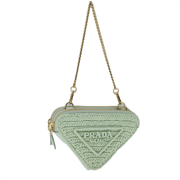 【原宿店限定】プラダ PRADA ハンドバッグ チェーン レザー グリーン レディース 106436AV