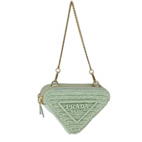 【原宿店限定】プラダ PRADA ハンドバッグ チェーン レザー グリーン レディース 106436AV