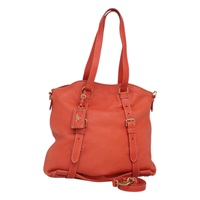 【原宿店限定】プラダ PRADA ハンドバッグ レザー 2way オレンジ ゴールド レディース BD1195V