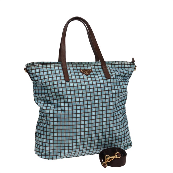 【原宿店限定】プラダ PRADA ハンドバッグ ナイロン 2way ライトブルー B2600G レディース 80981V
