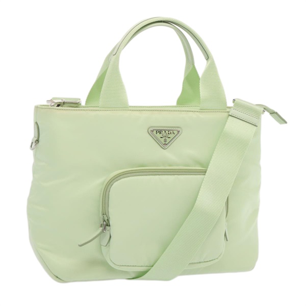 【原宿店限定】プラダ PRADA ハンドバッグ ナイロン 2way ライトブルー レディース 68918AV