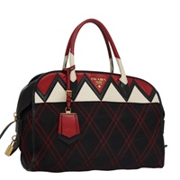 【原宿店限定】プラダ PRADA ハンドバッグ ナイロン ブラック レッド レディース 105507V