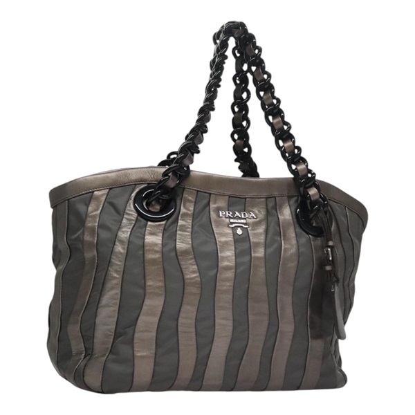 【原宿店限定】プラダ PRADA ショルダーバッグ HS Prada Jacquard  レザー シルバー FF4583 / WS4583 レディース FF4583V