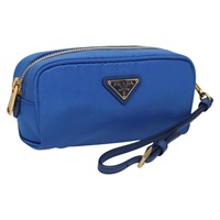 【原宿店限定】プラダ PRADA ポーチ ナイロン ブルー レディース 106326V