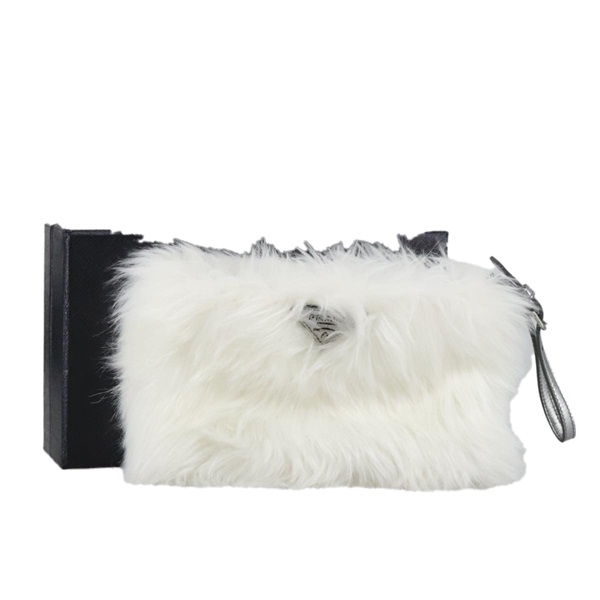 【原宿店限定】プラダ PRADA ポーチ ホワイト レディース 103805