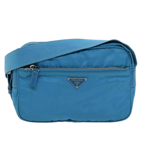 【原宿店限定】プラダ PRADA ショルダーバッグ ナイロン ライトブルー レディース 75426V