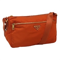 【原宿店限定】プラダ PRADA ショルダーバッグ ナイロン オレンジ ゴールド レディース 113766V