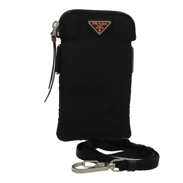 【原宿店限定】プラダ PRADA ポーチ ショルダー ナイロン ブラック シルバー レディース 97109V