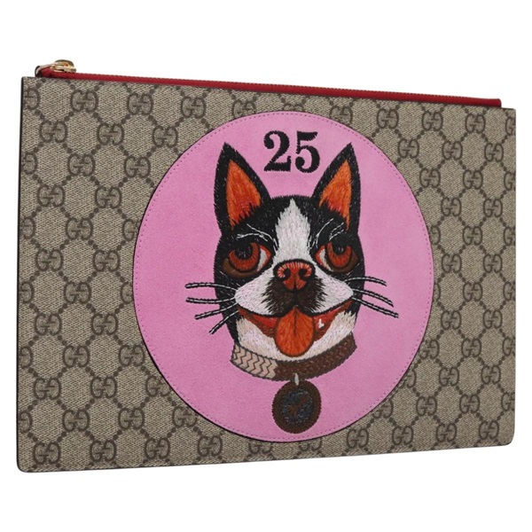 【原宿店限定】グッチ GUCCI クラッチバッグ GGスプリーム BODCO PVC ベージュ ゴールド 506280 レディース ac3672AV