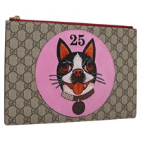 【原宿店限定】グッチ GUCCI クラッチバッグ GGスプリーム BODCO PVC ベージュ ゴールド 506280 レディース ac3672AV