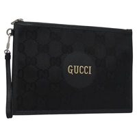 【原宿店限定】グッチ GUCCI オフ　ザ　グリッド クラッチバッグ GGキャンバス ブラック 625598 レディース ac3673A