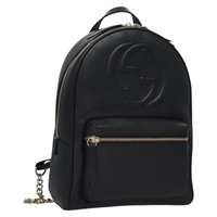 【原宿店限定】グッチ GUCCI バックパック チェーン インターロッキング レザー ゴールド ブラック 536192 レディース 115987AV