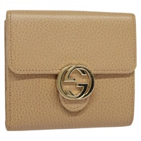 【原宿店限定】グッチ GUCCI 財布 レザー アウトレット ベージュ ゴールド 615525 レディース MY069V