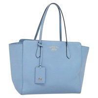 【原宿店限定】グッチ GUCCI トートバッグ レザー ブルー ゴールド 354397 レディース MY051V