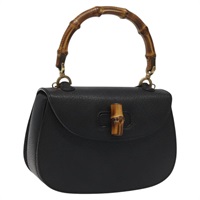 【原宿店限定】グッチ GUCCI ハンドバッグ バンブー レザー ブラック ゴールド 000 2113 0188 レディース yk17496A