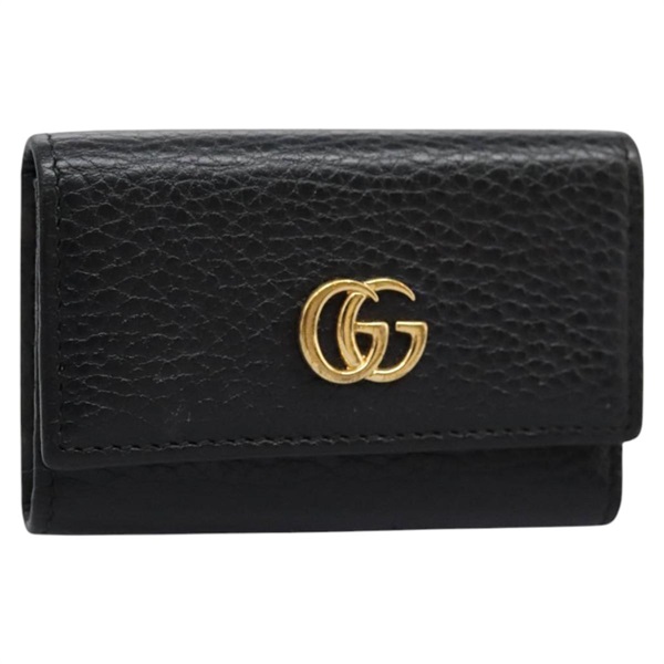 【原宿店限定】グッチ GUCCI キーケース レザー ブラック 456118 レディース 114623