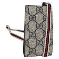 【原宿店限定】グッチ GUCCI シガレットケース GGスプリーム シェリーライン  PVC ネイビー レッド 125848 レディース 111557
