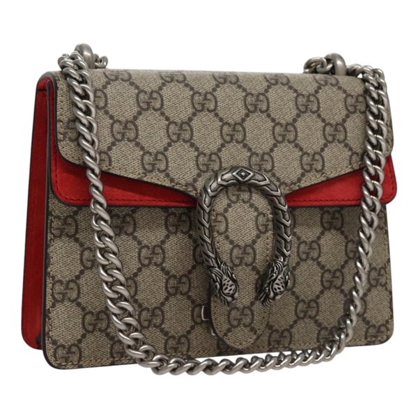 【原宿店限定】グッチ GUCCI ショルダーバッグ GGスプリーム チェーン PVCレザー ベージュ 421970 レディース FF9914
