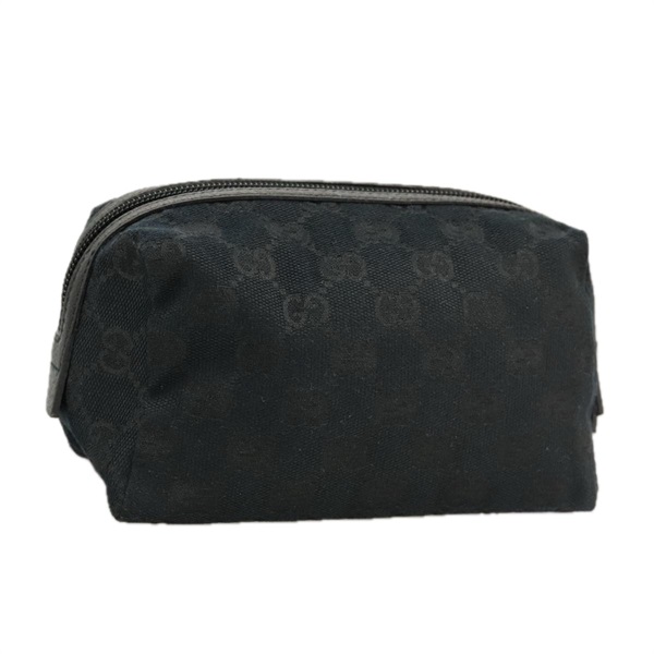 【原宿店限定】グッチ GUCCI ポーチ GGキャンバス ブラック シルバー 29595 レディース yk15951V