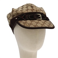 【原宿店限定】グッチ GUCCI キャップ GGキャンバス XL ベージュ レディース 101101V