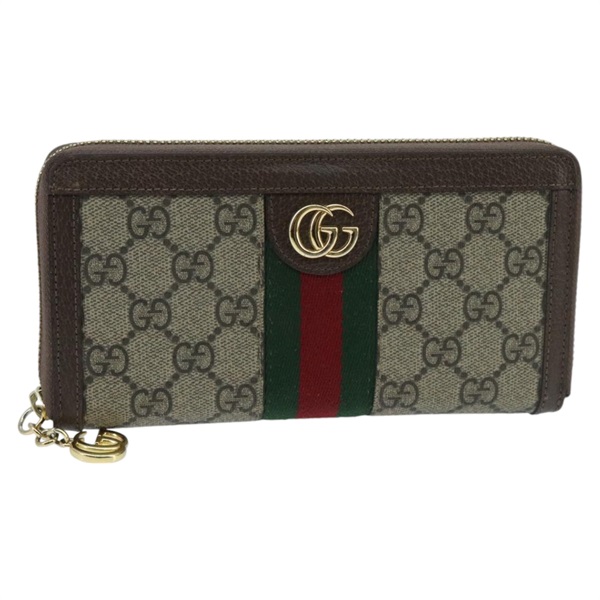 【原宿店限定】グッチ GUCCI 財布 GGオフィディア ウェブシェリーライン  PVC ベージュ レッド レディース ep6413V