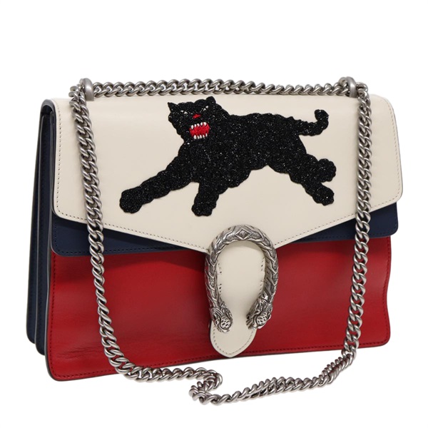 【原宿店限定】グッチ GUCCI ショルダーバッグ チェーン デュオニソス パンサー レザー マルチカラー 403348 レディース bs17863V