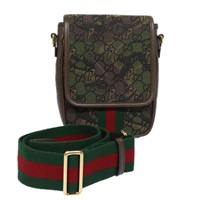 【原宿店限定】グッチ GUCCI ショルダーバッグ GGキャンバス ウェブシェリーライン  GUCCI×PALACE 723142 レディース 74880SV