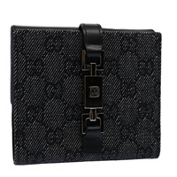 【原宿店限定】グッチ GUCCI 財布 GGキャンバス ジャッキー ブラック 05474 レディース 60080A