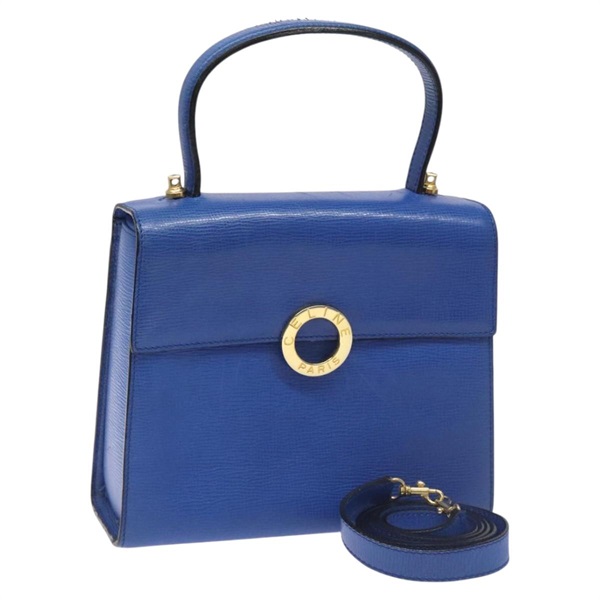 【原宿店限定】セリーヌ CELINE ハンドバッグ レザー 2way ブルー レディース 113042V
