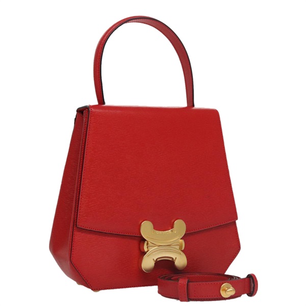【原宿店限定】セリーヌ CELINE ハンドバッグ レザー 2way レッド ゴールド レディース 107984AV