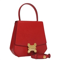 【原宿店限定】セリーヌ CELINE ハンドバッグ レザー 2way レッド ゴールド レディース 107984AV