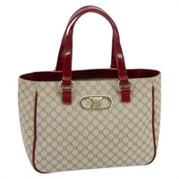 【原宿店限定】セリーヌ CELINE ハンドバッグ マカダムキャンバス ベージュ ゴールド レディース 98068V