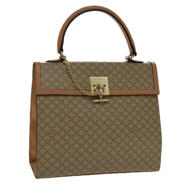 【原宿店限定】セリーヌ CELINE ハンドバッグ マカダムキャンバス コーティングキャンバス ベージュ レディース yk15582V